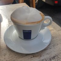 Coffee with Soya milk at Castel Café et Gourmandise in Carcassonne