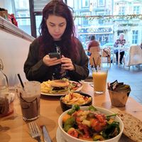 Spread including vegan burger, vegan hash, smoothie and milkshake at Vera Artisan Bakery and Kitchen in Stirling