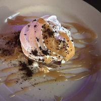 Vegan tiramisu mousse. Smaller than the palm of my hand for scale.   at Stray Dog in Minneapolis