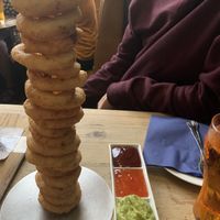 Vegan onion rings  at The Auld Hoose in Edinburgh