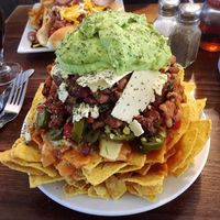 vegan nachos  at The Auld Hoose in Edinburgh