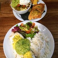 vegan burrito & non-veg chilli at The Auld Hoose in Edinburgh