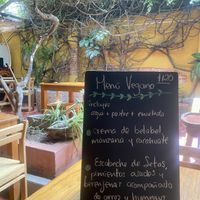 Vegan lunch specials. I had the last one.  at La Jícara Librespacio Cultural in Oaxaca