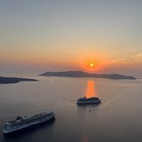 Views from the cafe   at Volkan on the Rocks in Santorini