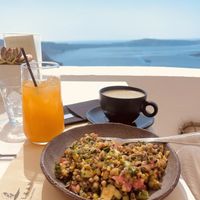   at Volkan on the Rocks in Santorini