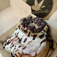 Cookie Monster roll  at Cinnaholic in Fort Wayne