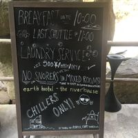 Message board for the guests😜 at Earth Hostel - Nikko Riverhouse in Nikko