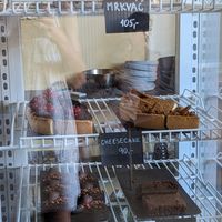 big selection of homemade cakes :) at Café Pohovka in Karlovy Vary