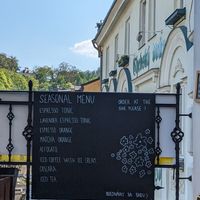 seasonal menu at Café Pohovka in Karlovy Vary