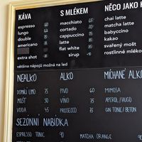 regular menu at Café Pohovka in Karlovy Vary