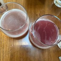 Kombucha mimosa and blueberry lemonade mimosa at Seabirds Kitchen - The LAB in Costa Mesa
