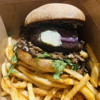 Beet burger  at Seabirds Kitchen - The LAB in Costa Mesa