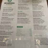Menu   at Seabirds Kitchen - The LAB in Costa Mesa