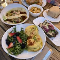 Brunch spread plus side of taquitos  at Seabirds Kitchen - The LAB in Costa Mesa