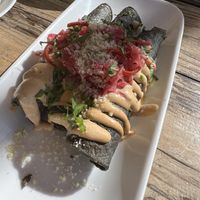 Purple taquitos   at Seabirds Kitchen - The LAB in Costa Mesa