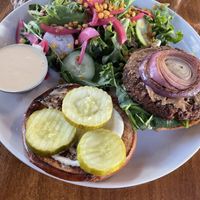 Beet burger   at Seabirds Kitchen - The LAB in Costa Mesa