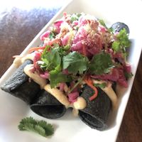 Purple taquitos at Seabirds Kitchen - The LAB in Costa Mesa