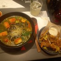 Kare burosu ramen and yuzu vegan chicken at Wagamama in Dundee
