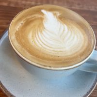Oat milk latte   at The Bosk in Alnwick