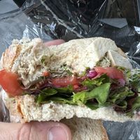 Umami Tofu sandwich, VERY tasty. $10.99 in 2024.   at Community Food Co-op - Forest St in Bellingham