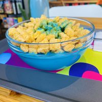 Vegan cereal and milk  at Cereal Crunch in Bucharest