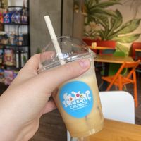 Vegan cereal and milk  at Cereal Crunch in Bucharest