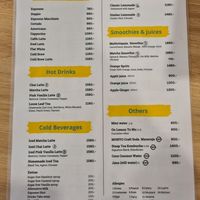 Getränkekarte at Zili's Health Bar in Budapest