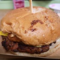 Bad photo, but an absolutely amazing burger! The Peanut Butter BBQ Burger, highly recommend 💚. at Vegan Vice in Felixstowe