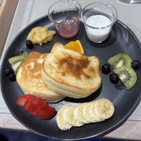 Cat pancakes were fluffy and delicious!  at Vegan Cafe Tsukineko in Osaka