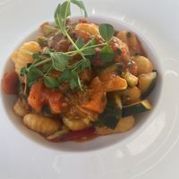 Vegan gnocchi (highly recommend)   at Elements Restaurant in Oranjestad