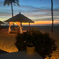 View from our table at Elements Restaurant in Oranjestad