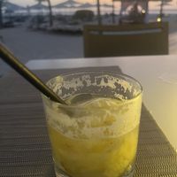 Non alcoholic cocktail Kiwi Fizz  at Elements Restaurant in Oranjestad