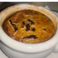 Vegan French onion soup  at Elements Restaurant in Oranjestad