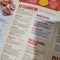 Menu at Rossopomodoro in Como