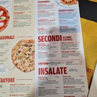 Menu at Rossopomodoro in Como