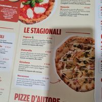 Menu at Rossopomodoro in Como