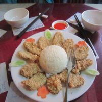Deep Fried Aubergine With Sesame at Aubergine Cafe in Hanoi