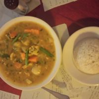 curry vegetables  at Aubergine Cafe in Hanoi