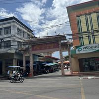 Enter the alley under this arch, go one block then turn left.  Restaurant is about 20 meters on the left  at Veg Restaurant in Hua Hin