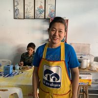 The Lady  at Veg Restaurant in Hua Hin