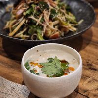 Coconut and galangal soup at Viand in Woolloomooloo