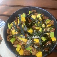 Teriyaki tempe poke bowl    at PokeMu in Gili Trawangan