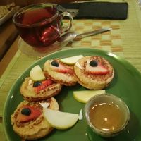 Pancakes de avena at Clorofila   in Potosi