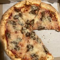 vegan meatball pizzaa  at Pizzeria 260 in Boston