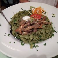 Tagliatelle mit frischen Pilzen at Gajas Welt in Kaisersbach-ebni