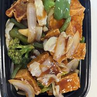General Tso’s Tofu with Vegetables. So delicious!  at D.H. WU in Pickerington