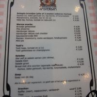 Menu at De Vegetarische Traiteur in Amsterdam