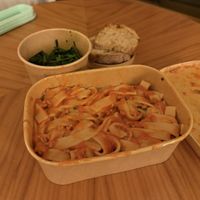 Vegan ragu with a side of sautéed kale   at Miscusi - Milano Centrale in Milan