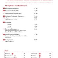 Menü  at Aegis Café in Ulm