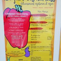 The menu! at La Faim Des Haricots in Blagnac